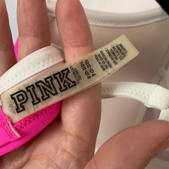 PINK Pink Color Block Bikini Top Small - Picture 3 of 3